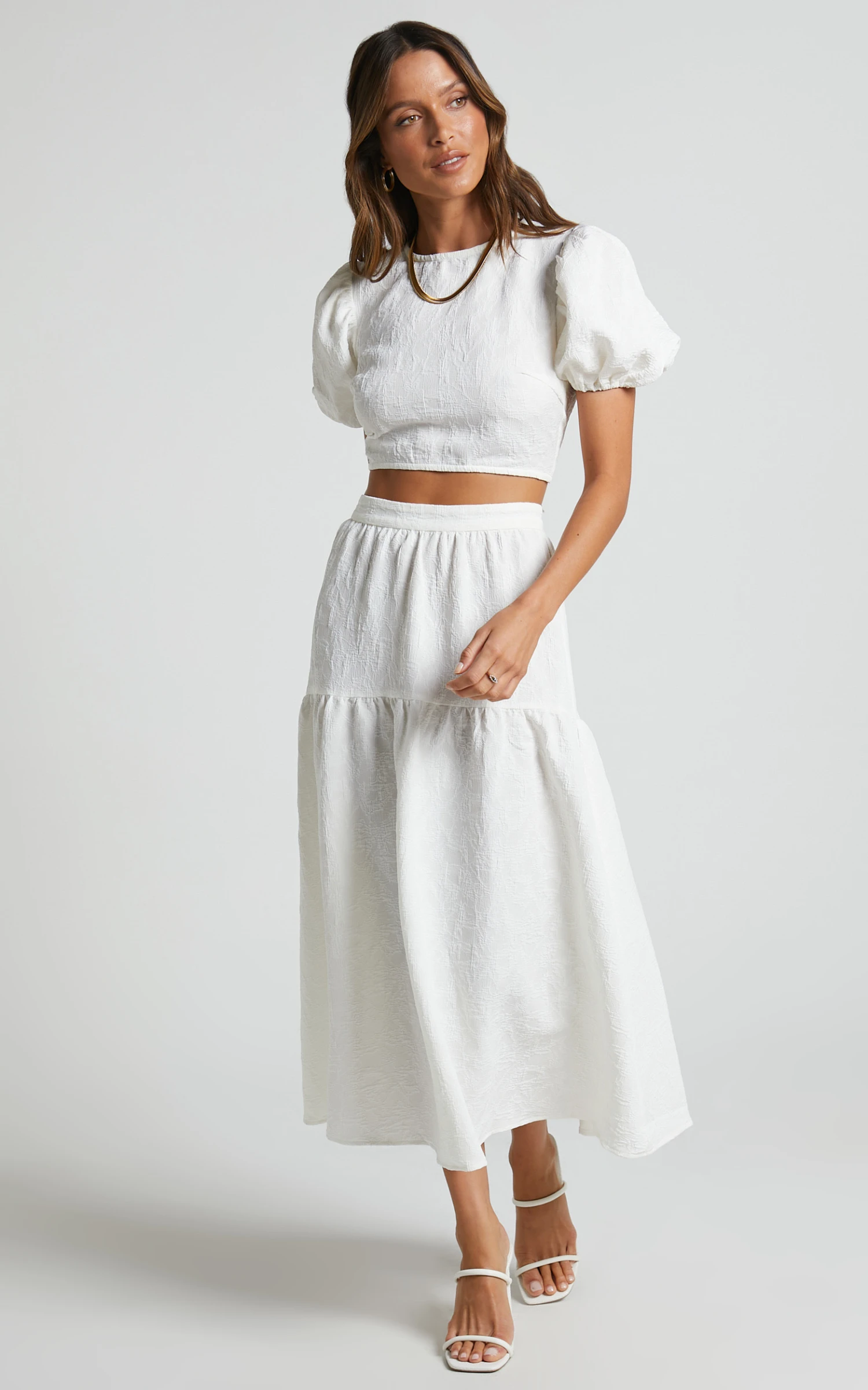 Showpo LEILIA TWO PIECE SET In White 4 Showpo LEILIA TWO PIECE SET In White - Image 4