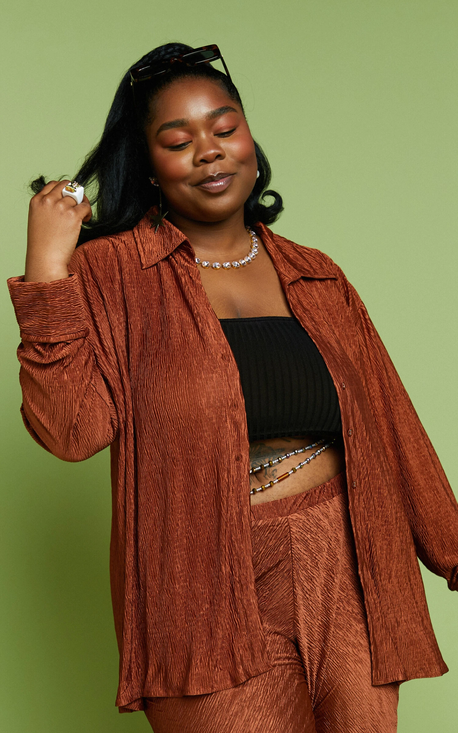 Showpo Rosamund Relaxed Button Up Crinkle Shirt In Clay 7 Showpo Rosamund Relaxed Button Up Crinkle Shirt In Clay - Image 7