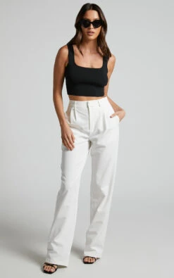 Showpo Lorcan Pants - High Waisted Tailored Pants In White 12 Showpo Lorcan Pants - High Waisted Tailored Pants In White -Showpo Women's Clothing Store LORCAN PANTS HIGH WAISTED TAILORED PANTS IN WHITE 4