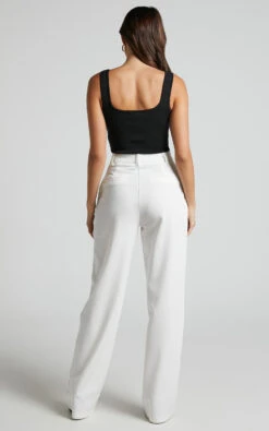 Showpo Lorcan Pants - High Waisted Tailored Pants In White 14 Showpo Lorcan Pants - High Waisted Tailored Pants In White -Showpo Women's Clothing Store LORCAN PANTS HIGH WAISTED TAILORED PANTS IN WHITE 7