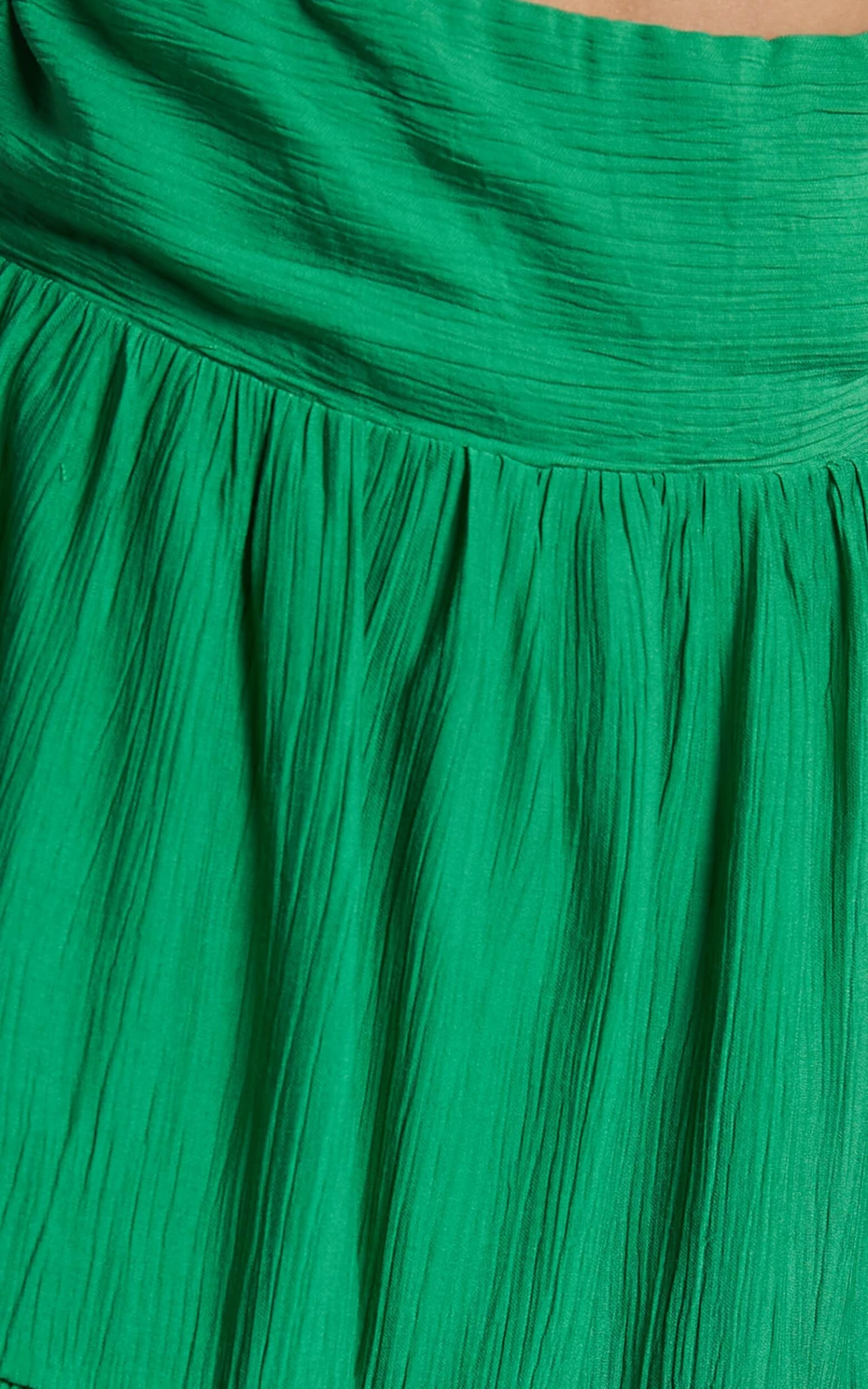 Showpo Lancey Mini Dress - Strappy Halter Tiered Dress In Green 7 Showpo Lancey Mini Dress - Strappy Halter Tiered Dress In Green - Image 7