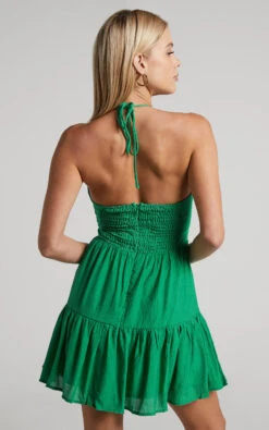 Showpo Lancey Mini Dress - Strappy Halter Tiered Dress In Green 12 Showpo Lancey Mini Dress - Strappy Halter Tiered Dress In Green -Showpo Women's Clothing Store Lancey Strappy Halter Mini Dress in Green 2528SD22090050012529 9