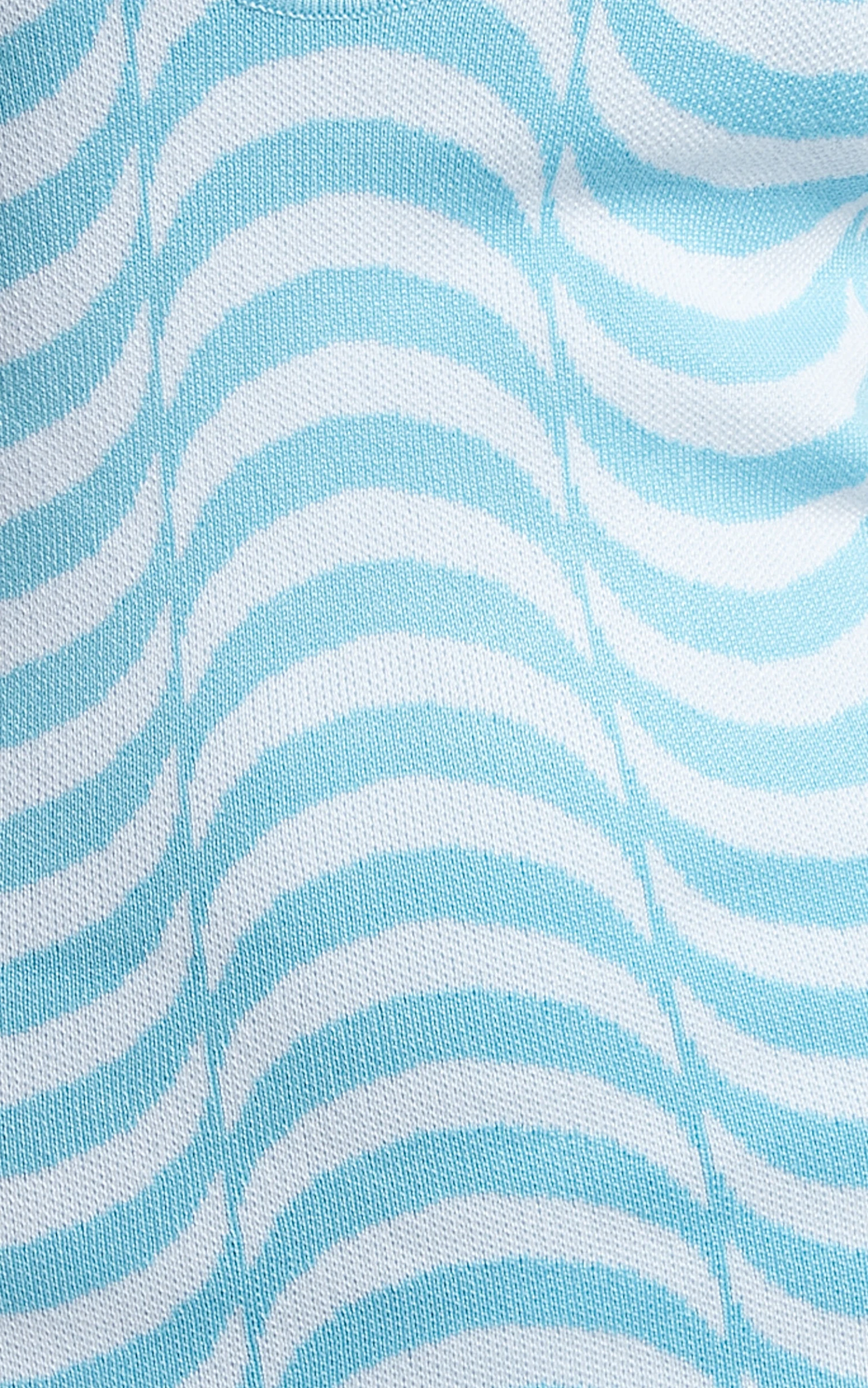 Showpo Lizia Intarsia Cross Halter Neck Bodycon Mini Dress In Wavy Stripe - Image 9