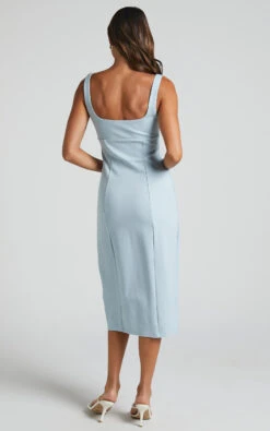 Showpo Lola Midi Dress - Square Neck Thigh Split Dress In Pale Blue 16 Showpo Lola Midi Dress - Square Neck Thigh Split Dress In Pale Blue -Showpo Women's Clothing Store Lola Midi Dress Square Neck Thigh Split Dress in Pale Blue 4
