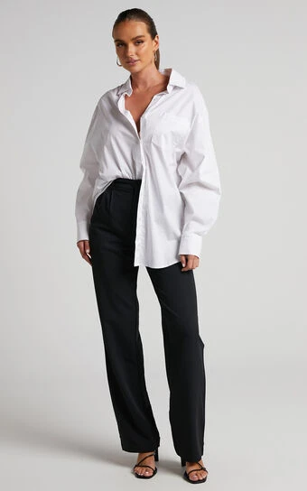 Showpo Lorcan Pants - High Waisted Tailored Pants In Black 1 Showpo Lorcan Pants - High Waisted Tailored Pants In Black