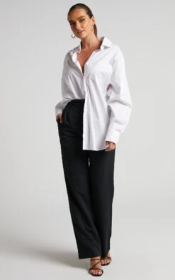 Showpo Lorcan Pants - High Waisted Tailored Pants In Black 11 Showpo Lorcan Pants - High Waisted Tailored Pants In Black -Showpo Women's Clothing Store Lorcan High Waisted Tailored Pants in Black 2528SB20010015052529 3