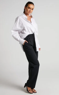 Showpo Lorcan Pants - High Waisted Tailored Pants In Black 10 Showpo Lorcan Pants - High Waisted Tailored Pants In Black -Showpo Women's Clothing Store Lorcan High Waisted Tailored Pants in Black 2528SB20010015052529 5
