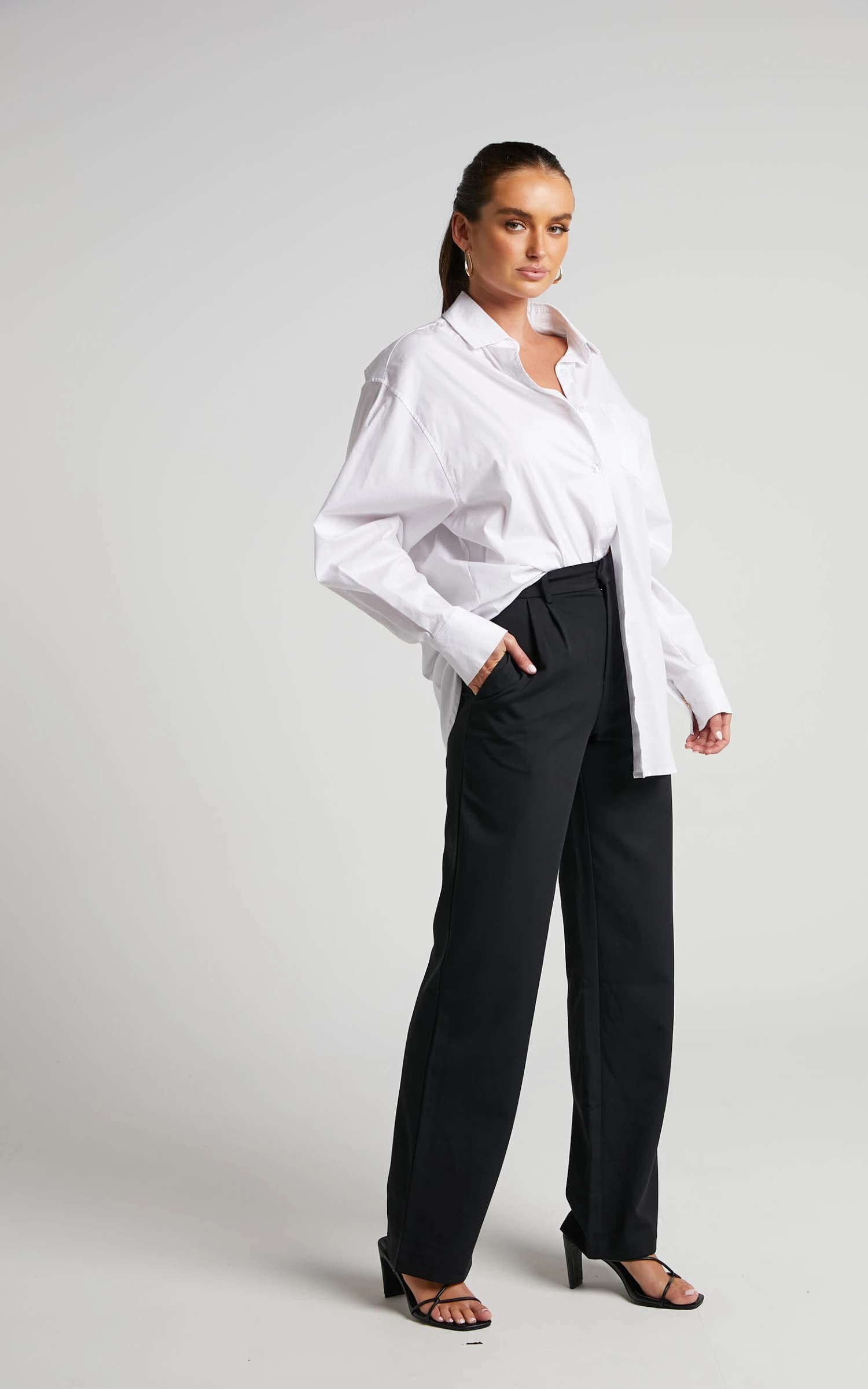Showpo Lorcan Pants - High Waisted Tailored Pants In Black 8 Showpo Lorcan Pants - High Waisted Tailored Pants In Black - Image 8
