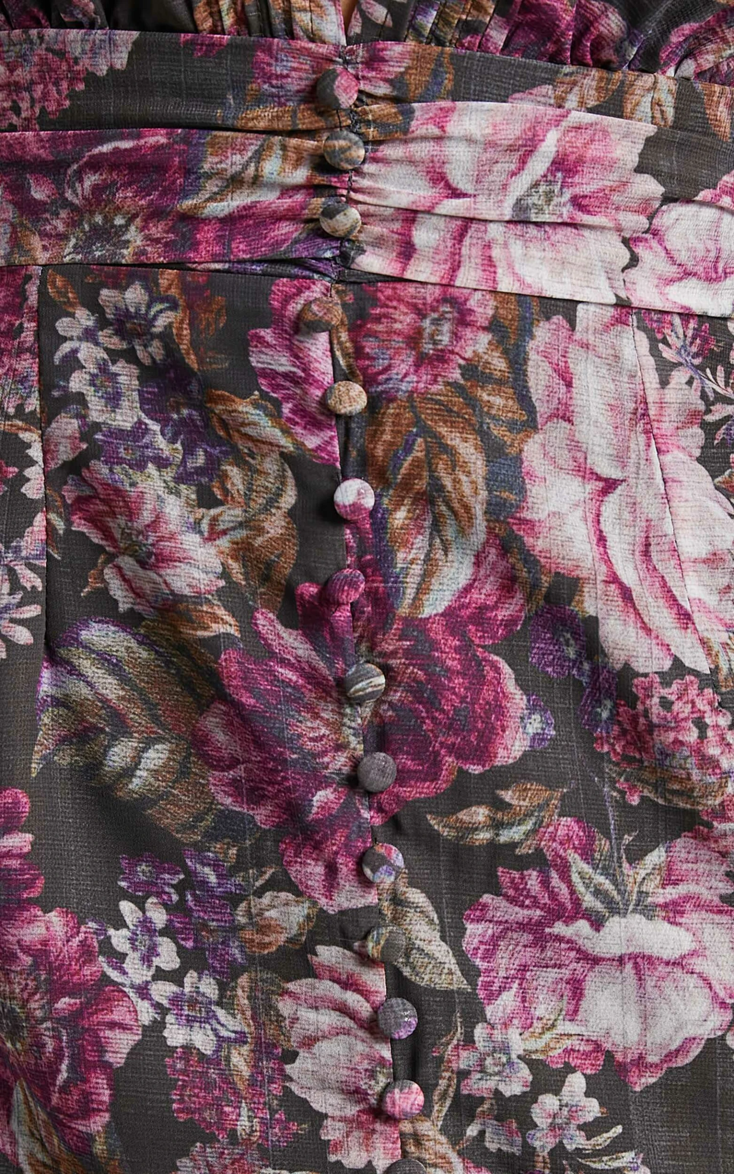 Showpo Lorelei V Neck Balloon Sleeve Maxi Dress In Harvest Floral 6 Showpo Lorelei V Neck Balloon Sleeve Maxi Dress In Harvest Floral - Image 6