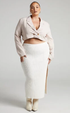 Showpo Lorena Cropped Double Breasted Blazer In Stone 14 Showpo Lorena Cropped Double Breasted Blazer In Stone -Showpo Women's Clothing Store Lorena CROPPED SUIT JACKET in stone 2528SO22070002012529 7