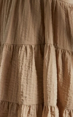 Showpo Lorraina V Neck Tiered Long Sleeve Mini Dress In MOCHA -Showpo Women's Clothing Store Lorraina Long Sleeve Mini Dress in MOCHA 2528SD22050029012529 4