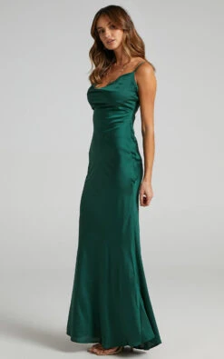 Showpo Lunaria Cowl Mermaid Maxi Slip Dress In Emerald Satin 15 Showpo Lunaria Cowl Mermaid Maxi Slip Dress In Emerald Satin -Showpo Women's Clothing Store Lunaria Dress in Emerald Satin SD20120052 6