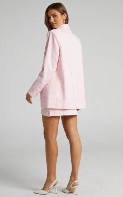 Showpo Maddiline Single Breasted Blazer In Pink Check 10 Showpo Maddiline Single Breasted Blazer In Pink Check -Showpo Women's Clothing Store MADDILINE Blazer in Check in Pink Check 2528SO22030009022529 2