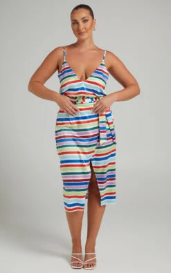 Showpo Aelwin Cami In Multi Stripe In Multi Stripe Satin -Showpo Women's Clothing Store MIKAYLA X LUCY X ANTHONY 01.11.2134180