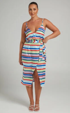 Showpo Aelwin Cami In Multi Stripe In Multi Stripe Satin -Showpo Women's Clothing Store MIKAYLA X LUCY X ANTHONY 01.11.2134181