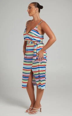 Showpo Aelwin Cami In Multi Stripe In Multi Stripe Satin -Showpo Women's Clothing Store MIKAYLA X LUCY X ANTHONY 01.11.2134187