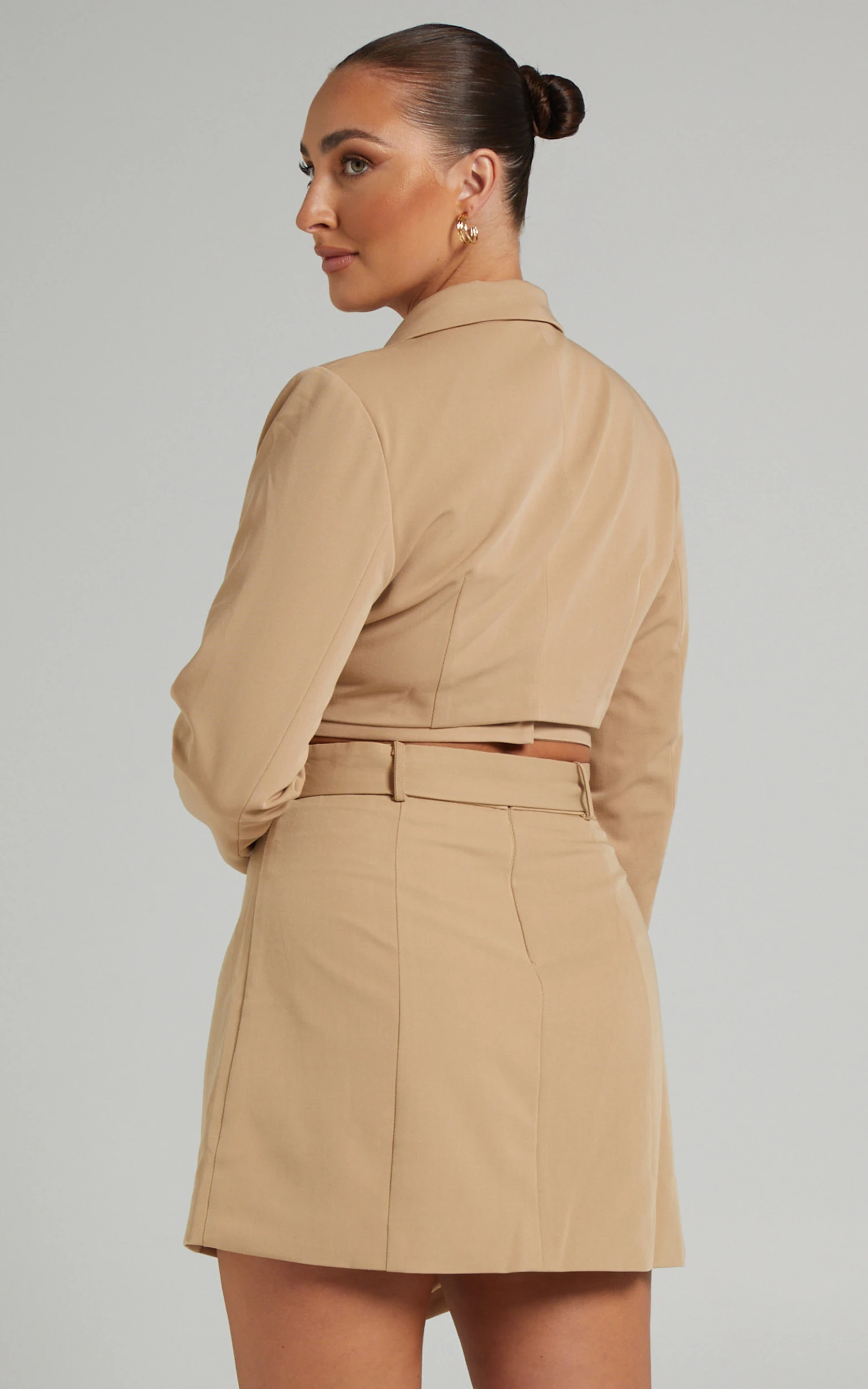 Showpo Valeria Asymmetric Mini Skirt In Camel 8 Showpo Valeria Asymmetric Mini Skirt In Camel - Image 8