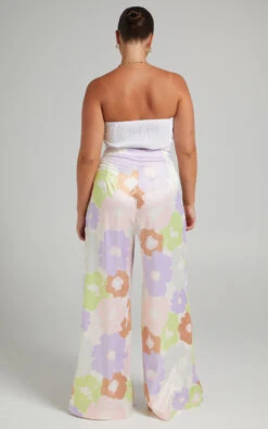 Showpo Leighton High Waisted Wide Leg Pants In Lumiere Floral -Showpo Women's Clothing Store MIKAYLA X LUCY X ANTHONY 01.11.2134472
