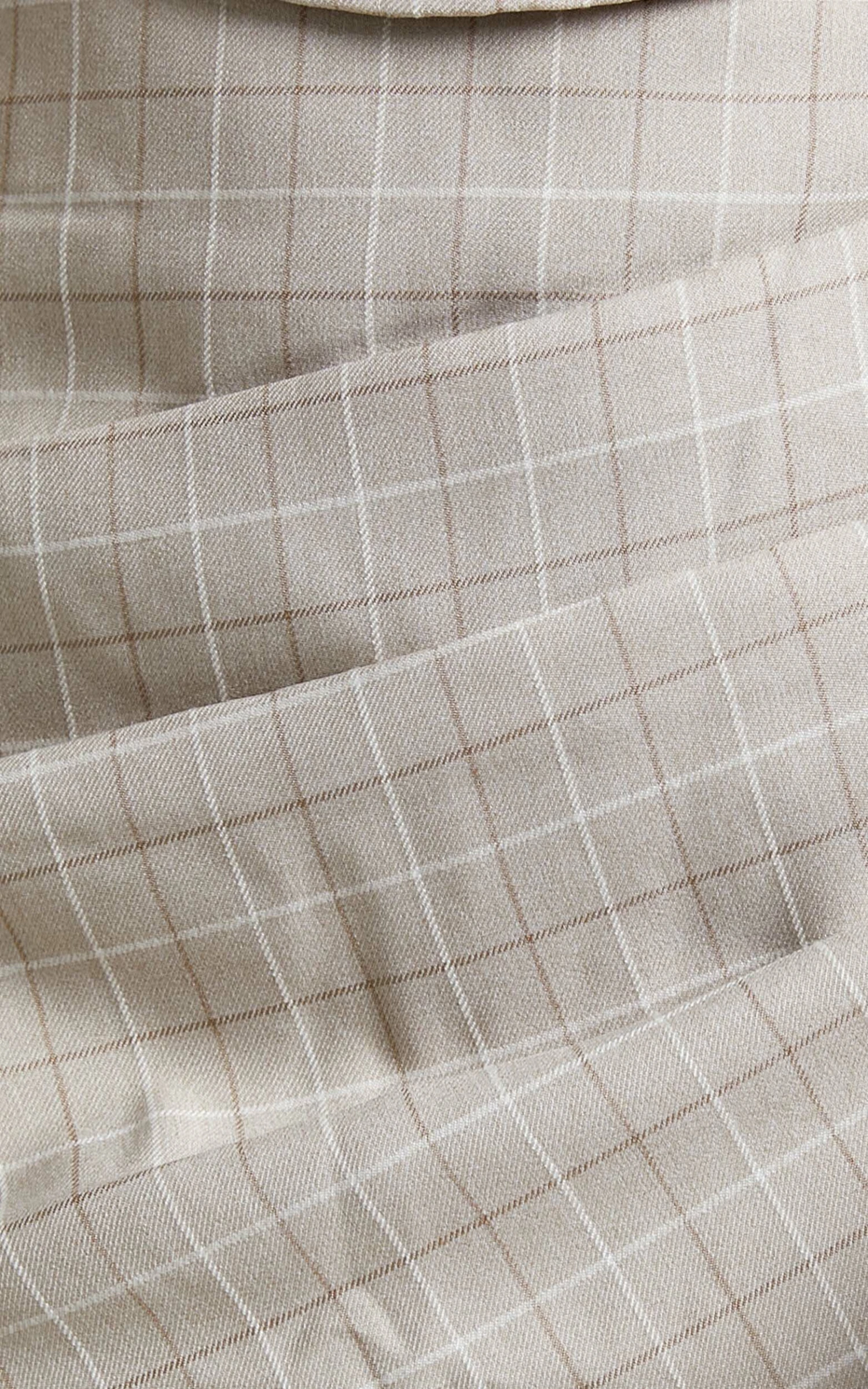 Showpo Maddiline Wrap Mini Skirt In Sand Check 9 Showpo Maddiline Wrap Mini Skirt In Sand Check - Image 9