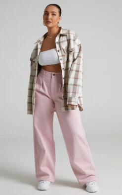 Showpo Maddyson Check Shacket In Brown Check -Showpo Women's Clothing Store Maddyson Check Shacket in Brown Check ST21050007 2