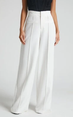 Showpo Maida Pants - High Waisted Wide Leg Pants In White 11 Showpo Maida Pants - High Waisted Wide Leg Pants In White -Showpo Women's Clothing Store Maida Wide Leg Pants in White 1
