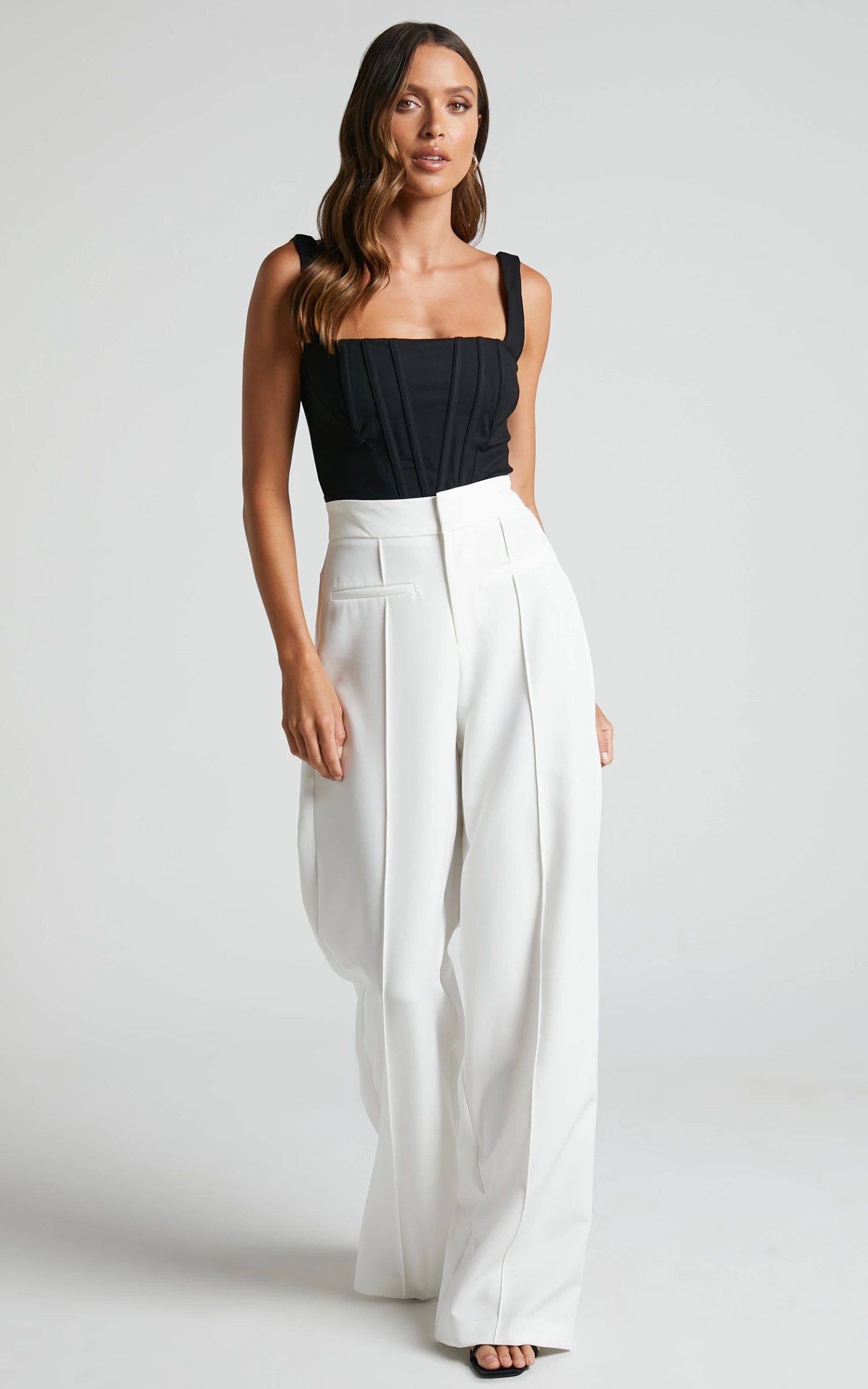 Showpo Maida Pants - High Waisted Wide Leg Pants In White 4 Showpo Maida Pants - High Waisted Wide Leg Pants In White - Image 4