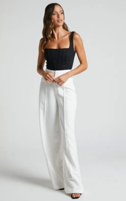 Showpo Maida Pants - High Waisted Wide Leg Pants In White 13 Showpo Maida Pants - High Waisted Wide Leg Pants In White -Showpo Women's Clothing Store Maida Wide Leg Pants in White 3