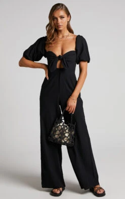 Showpo Maja Front Tie Off Shoulder Jumpsuit In Black 11 Showpo Maja Front Tie Off Shoulder Jumpsuit In Black -Showpo Women's Clothing Store Maja Front Tie Off Shoulder Jumpsuit in Black 2528SP21090005032529