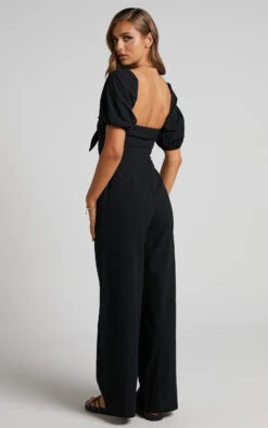 Showpo Maja Front Tie Off Shoulder Jumpsuit In Black 12 Showpo Maja Front Tie Off Shoulder Jumpsuit In Black -Showpo Women's Clothing Store Maja Front Tie Off Shoulder Jumpsuit in Black 2528SP21090005032529 5