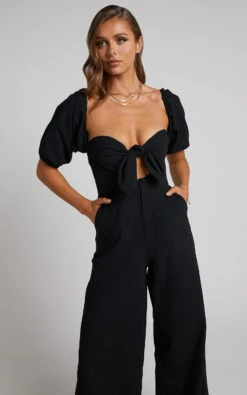 Showpo Maja Front Tie Off Shoulder Jumpsuit In Black 9 Showpo Maja Front Tie Off Shoulder Jumpsuit In Black -Showpo Women's Clothing Store Maja Front Tie Off Shoulder Jumpsuit in Black 2528SP21090005032529 6
