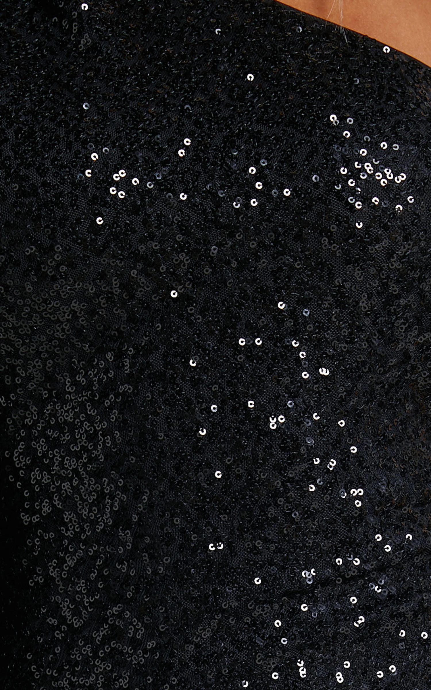 Showpo Malisha One Shoulder Flare Sleeve Mini Dress In Black Sequin 8 Showpo Malisha One Shoulder Flare Sleeve Mini Dress In Black Sequin - Image 8