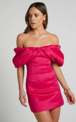 Showpo Manileen Twist Front Strapless Mini In Hot Pink 11 Showpo Manileen Twist Front Strapless Mini In Hot Pink -Showpo Women's Clothing Store Manileen Twist Front Strapless Mini in Hot Pink 2