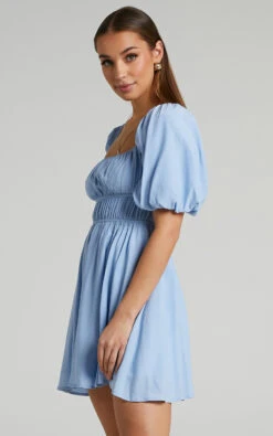 Showpo Maretta Stretch Waist Square Neck Mini Dress In Blue 12 Showpo Maretta Stretch Waist Square Neck Mini Dress In Blue -Showpo Women's Clothing Store Maretta Stretch Waist Square Neck Mini Dress in Blue 2528SD21080009012529 6