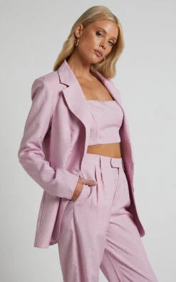 Showpo Marvilla Blazer - Single Breasted Shoulder Pad Blazer In Light Pink Pinstripe 14 Showpo Marvilla Blazer - Single Breasted Shoulder Pad Blazer In Light Pink Pinstripe -Showpo Women's Clothing Store Marvilla Blazer Single Breasted Shoulder Pad Blazer in Light Pink 5