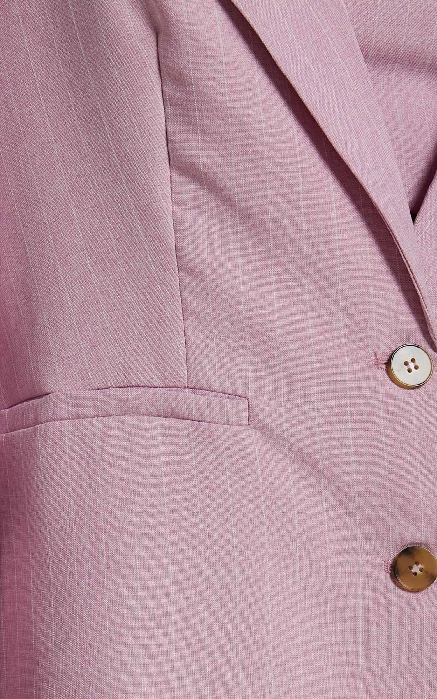 Showpo Marvilla Blazer - Single Breasted Shoulder Pad Blazer In Light Pink Pinstripe 9 Showpo Marvilla Blazer - Single Breasted Shoulder Pad Blazer In Light Pink Pinstripe - Image 9