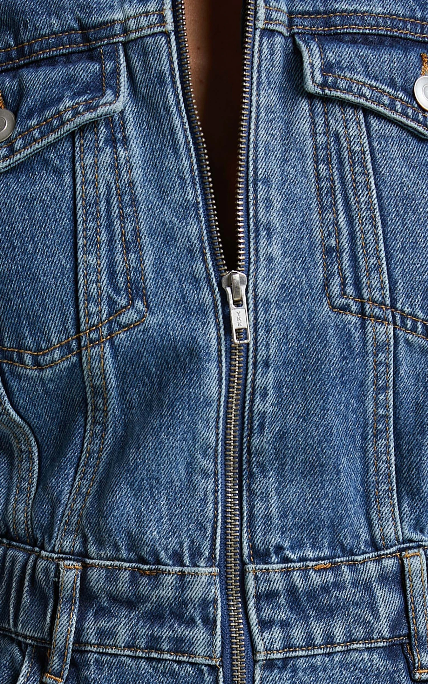 Showpo Mauriel Playsuit - Recycled Cotton Utility Playsuit In Dark Blue 8 Showpo Mauriel Playsuit - Recycled Cotton Utility Playsuit In Dark Blue - Image 8