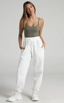 Showpo Maychie Spaghetti Strap Bodysuit In Khaki -Showpo Women's Clothing Store Maychie skinny strap bodysuit in Khaki 2528ST22010030052529