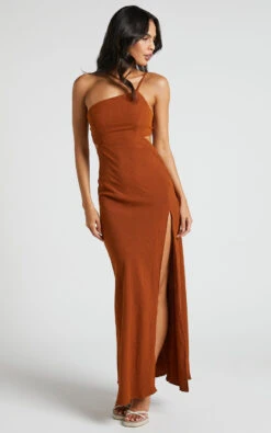 Showpo Medea One Shoulder Cut Out Maxi Dress In Rust 10 Showpo Medea One Shoulder Cut Out Maxi Dress In Rust -Showpo Women's Clothing Store Medea One Shoulder Cut out Maxi dress in Rust 1