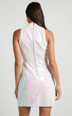 Showpo Melba High Neck Mini Dress In White 14 Showpo Melba High Neck Mini Dress In White -Showpo Women's Clothing Store Melba High Neck Mini Dress in White 6