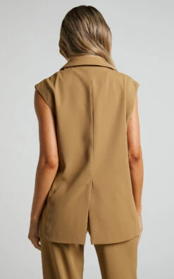 Showpo Mhina Blazer Vest - Relaxed Button Up Blazer Vest In Toffee 16 Showpo Mhina Blazer Vest - Relaxed Button Up Blazer Vest In Toffee -Showpo Women's Clothing Store Mhina Blazer Vest Relaxed Button Up Blazer Vest in Toffee 6