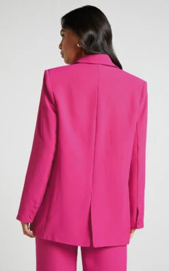 Showpo Michelle Oversized Plunge Neck Button Up Blazer In Pink 16 Showpo Michelle Oversized Plunge Neck Button Up Blazer In Pink -Showpo Women's Clothing Store Michelle Oversized Plunge Neck Button Up Blazer in Pink 4