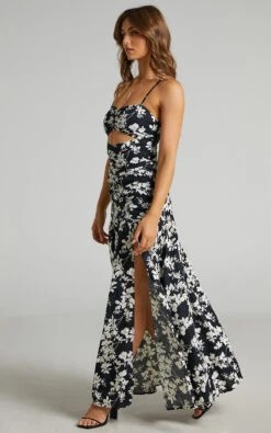 Showpo Mikaela Ruched Front Underbust Cut Out Maxi Dress In Black Floral 15 Showpo Mikaela Ruched Front Underbust Cut Out Maxi Dress In Black Floral -Showpo Women's Clothing Store Mikaela Ruched Front Underbust Cut Out Maxi Dress in Black Floral 2528SD21080015032529 6