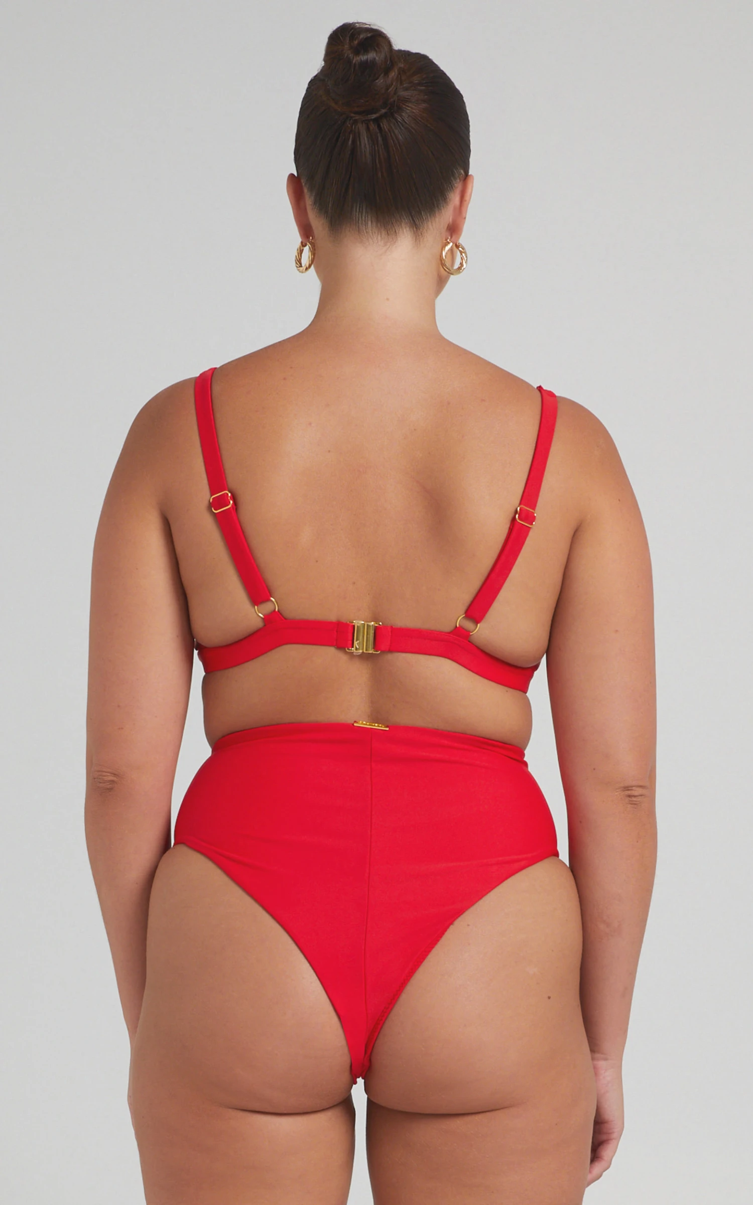Showpo Nami High Waisted Bottom S In Recycled Nylon In Red 4 Showpo Nami High Waisted Bottom S In Recycled Nylon In Red - Image 4