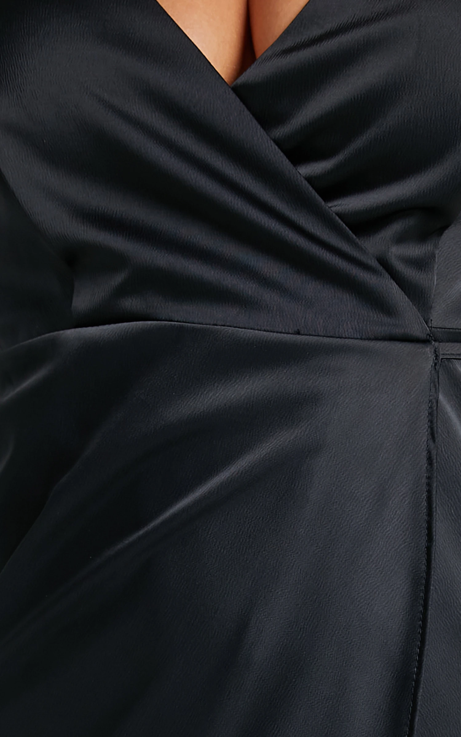 Showpo Mine Would Be You Dress In Black Satin 8 Showpo Mine Would Be You Dress In Black Satin - Image 8