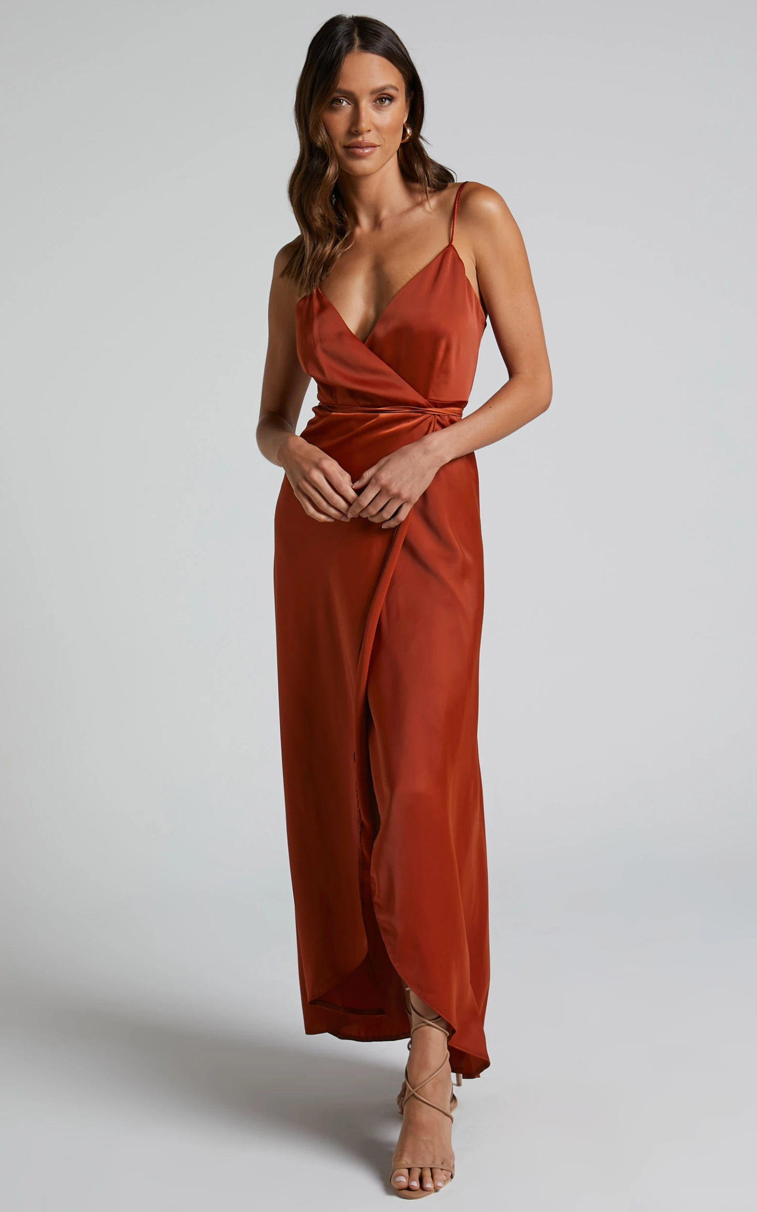 Showpo Mine Would Be You Dress In Copper Satin 6 Showpo Mine Would Be You Dress In Copper Satin - Image 6