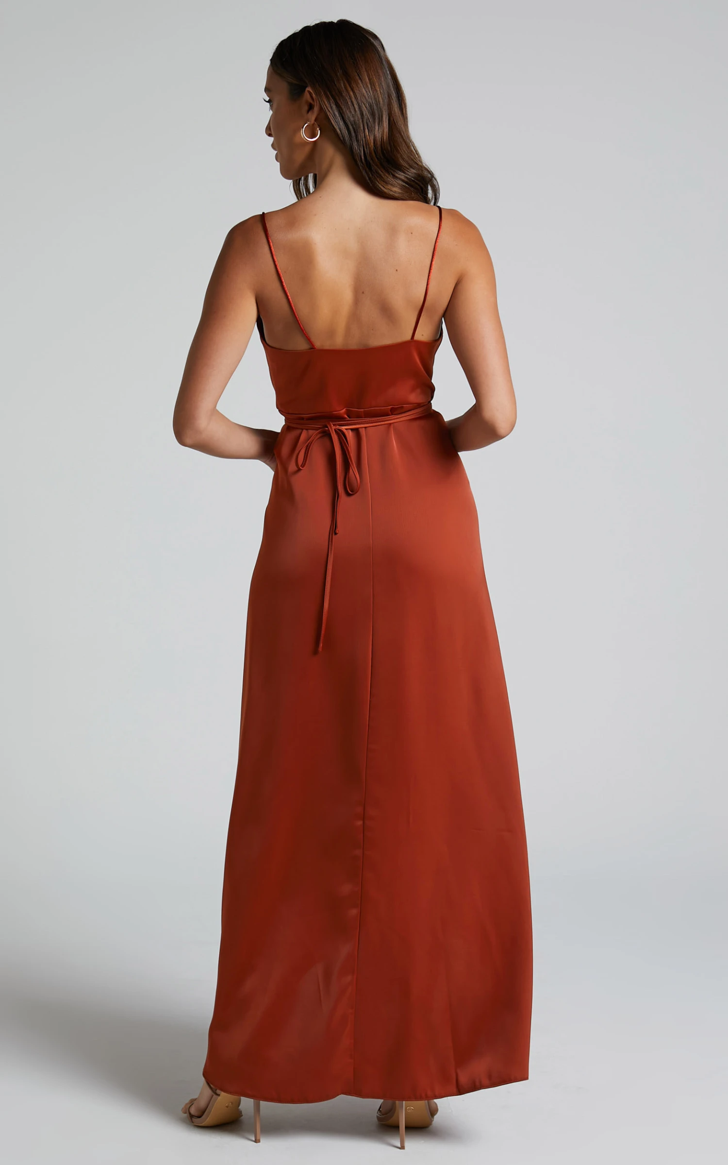 Showpo Mine Would Be You Dress In Copper Satin 8 Showpo Mine Would Be You Dress In Copper Satin - Image 8