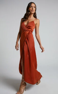 Showpo Mine Would Be You Dress In Copper Satin 12 Showpo Mine Would Be You Dress In Copper Satin -Showpo Women's Clothing Store Mine Would Be You Dress in Copper Satin 5