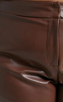 Showpo Minx - High Waisted Faux Leather Wide Leg Trousers In Chocolate 17 Showpo Minx - High Waisted Faux Leather Wide Leg Trousers In Chocolate -Showpo Women's Clothing Store Minx TROUSER in PU in Chocolate 2528SB22070024012529 7