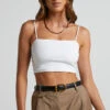 Showpo Modern Gal Cami Crop In White