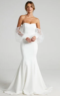 Showpo My Whole Heart Gown In White 16 Showpo My Whole Heart Gown In White -Showpo Women's Clothing Store My Whole Heart Gown in White SD21010064 16